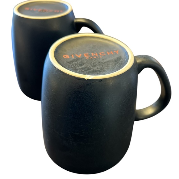 GIVENCHY Black Pi Coffee Mug 16oz Set of 2 Vintage - Picture 4 of 6